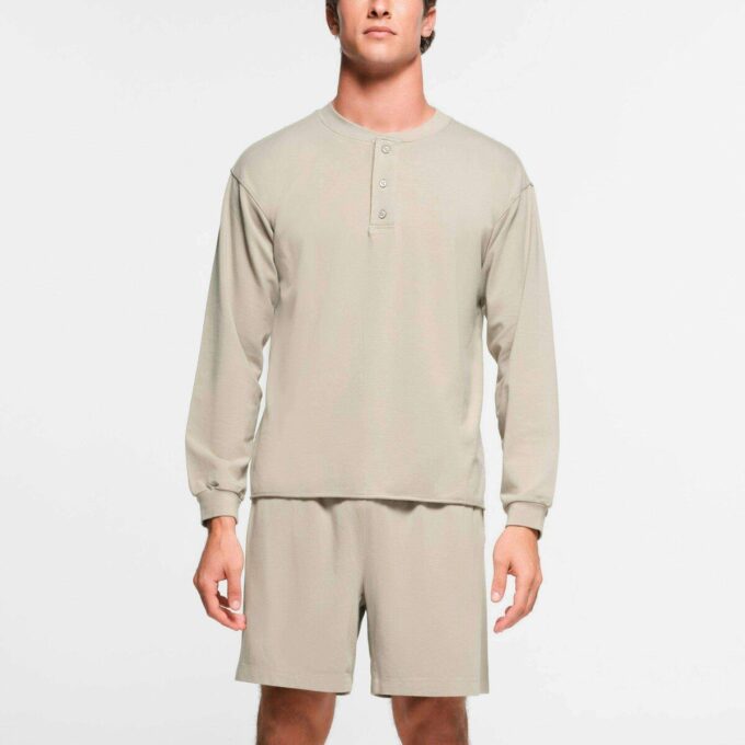 ΑΝΔΡΙΚΗ ΦΑΝΕΛΑ RELAXED HENLEY ΑΝΔΡΙΚΗ ΦΑΝΕΛΑ RELAXED HENLEY
