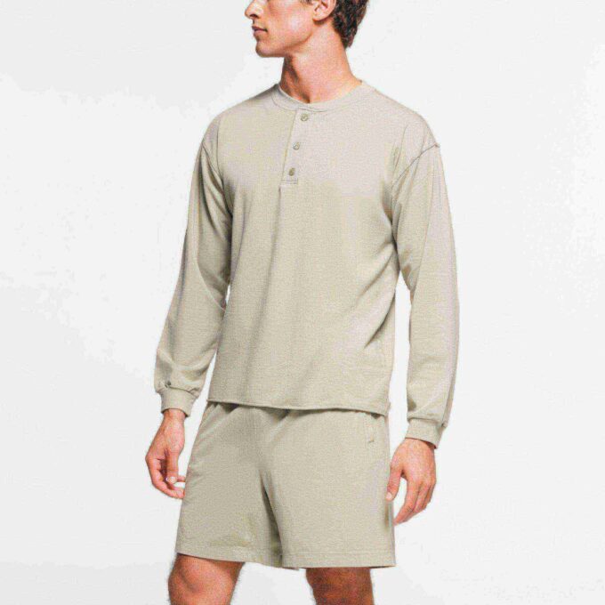 ΑΝΔΡΙΚΗ ΦΑΝΕΛΑ RELAXED HENLEY ΑΝΔΡΙΚΗ ΦΑΝΕΛΑ RELAXED HENLEY