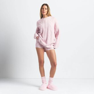 COZY LIGHT ΜΕΓΑΛΟ ΠΟΥΛΟΒΕΡ ΜΕ ΠΛΕΚΤΟ ΓΙΑΚΑΚΙ ΚΑΙ ΣΚΟΥΡΟ ΓΙΑΚΑΚΙ