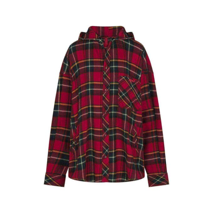 Φανελένιο oversized μπλουζάκι με κουκούλα και κουμπιά Φανελένιο oversized μπλουζάκι με κουκούλα και κουμπιά