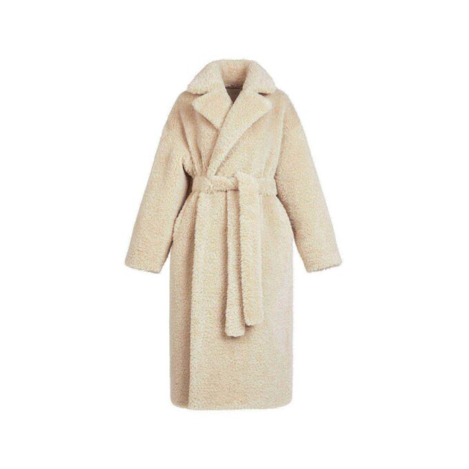 Μακρύ παλτό με τεχνητή γούνα και oversized σχέδιο Μακρύ παλτό με τεχνητή γούνα και oversized σχέδιο