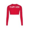 SKIMS FOR TEAM USA SMART SWIM ΜΕ ΜΑΚΡΥΜΑΝΙΚΟ ΚΡΟΠ ΜΠΛΟΥΖΑΚΙ SKIMS FOR TEAM USA SMART SWIM ΜΕ ΜΑΚΡΥΜΑΝΙΚΟ ΚΡΟΠ ΜΠΛΟΥΖΑΚΙ