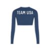 SKIMS FOR TEAM USA SMART SWIM ΜΕ ΜΑΚΡΥΜΑΝΙΚΟ ΚΡΟΠ ΜΠΛΟΥΖΑΚΙ SKIMS FOR TEAM USA SMART SWIM ΜΕ ΜΑΚΡΥΜΑΝΙΚΟ ΚΡΟΠ ΜΠΛΟΥΖΑΚΙ