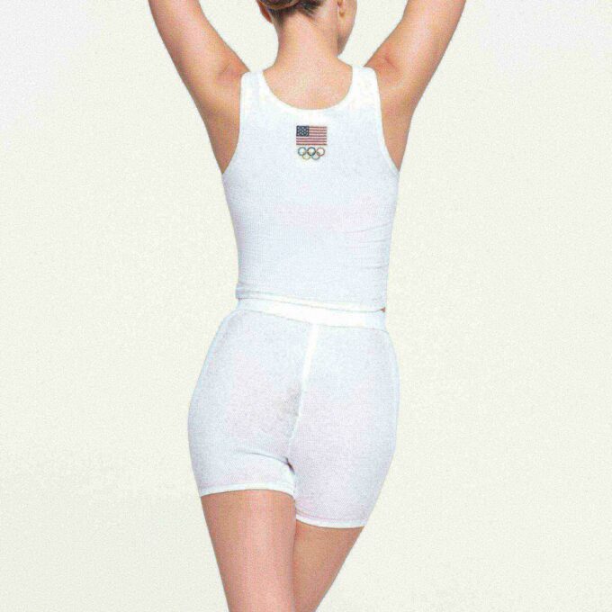SKIMS ΓΙΑ ΤΗΝ TEAM USA COTTON RIB OLYMPIC BOXER SKIMS ΓΙΑ ΤΗΝ TEAM USA COTTON RIB OLYMPIC BOXER